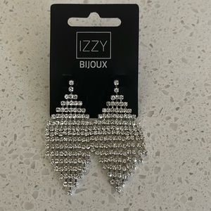 Izzy Bijouz Rhinestone Dangling Earrings